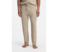 BOSS Cotton-blend pyjama bottoms with embroidered logo - Style Waffle Pants, 50535877 Light Beige M