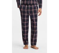 BOSS Cotton-blend pyjama bottoms with plain check - Style Holiday Pants, 50550764 Dark Blue / Red XXL