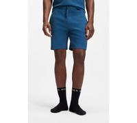 BOSS Cotton-blend pyjama shorts with embroidered logo - Style Waffle Shorts, 50535884 Blue M