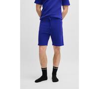 BOSS Cotton-blend pyjama shorts with embroidered logo - Style Waffle Shorts, 50535884 Blue XL