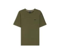 BOSS Mens Waffle T-Shirt Cotton-Blend Pyjama T-Shirt with Embroidered Logo