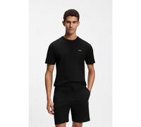 BOSS Cotton-blend pyjama T-shirt with embroidered logo - Style Waffle T-Shirt, 50535891 Black XL