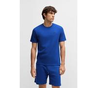 BOSS Cotton-blend pyjama T-shirt with embroidered logo - Style Waffle T-Shirt, 50535891 Blue XL