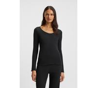 BOSS Cotton-blend pyjama top with waffle structure - Style Cosy Waffle_LS-Shirt, 50557175 Black L