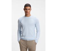 BOSS Cotton-blend sweater with bodymapping structure - Style KN_Momentum-Lite CN, 50558351 Light Blue XL