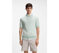 BOSS Cotton-blend sweater with two-tone knitted structure - Style Kantonio, 50558743 Light Green XXL