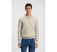 BOSS Cotton-blend sweater with two-tone structure - Style Klapok, 50548673 Light Beige L