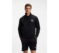 BOSS Cotton-blend sweatshirt with tennis artwork - Style SW_Boss Open, 50560271 Black XL