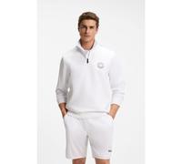 BOSS Cotton-blend sweatshirt with tennis artwork - Style SW_Boss Open, 50560271 White XL