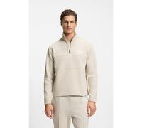 BOSS Cotton-blend sweatshirt with tennis-themed logo - Style SW_Join QZ, 50553686 Natural M