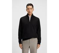 BOSS Cotton-blend sweatshirt with zip neck - Style H-Stimmann 109, 50543887 Black M