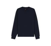 BOSS Cotton-blend sweatshirt with zipped sleeve pocket - Style We_mixed, 50543458 Dark Blue S