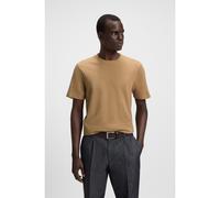 BOSS Cotton-blend T-shirt with bubble-jacquard structure - Style Tiburt 240, 50452680 Beige XL