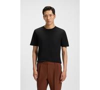 BOSS Cotton-blend T-shirt with bubble-jacquard structure - Style Tiburt 240, 50452680 Black 5XL