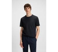 BOSS Cotton-blend T-shirt with bubble-jacquard structure - Style Tiburt 240, 50452680 Dark Blue 5XL