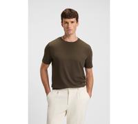 BOSS Cotton-blend T-shirt with bubble-jacquard structure - Style Tiburt 240, 50452680 Dark Brown XL