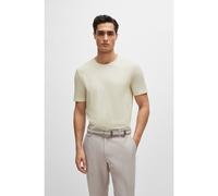 BOSS Cotton-blend T-shirt with bubble-jacquard structure - Style Tiburt 240, 50452680 Natural XL