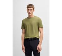 BOSS Cotton-blend T-shirt with bubble-jacquard structure - Style Tiburt 240, 50452680 Olive S