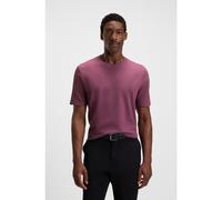 BOSS Cotton-blend T-shirt with bubble-jacquard structure - Style Tiburt 240, 50452680 Purple XXXL