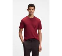BOSS Cotton-blend T-shirt with bubble-jacquard structure - Style Tiburt 240, 50452680 Red XXXL