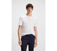 BOSS Cotton-blend T-shirt with bubble-jacquard structure - Style Tiburt 240, 50452680 White S