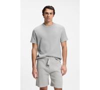 BOSS Cotton-blend T-shirt with waffle structure - Style Structure T-Shirt, 50540567 Light Grey S