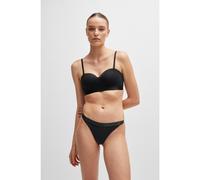BOSS Cotton-blend thong with logo waistband - Style STRING BEA, 50520398 Black S