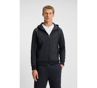 BOSS Cotton-blend zip-up hoodie with logo patch - Style Saggy Rib, 50537204 Dark Blue XS