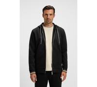 BOSS Cotton-blend zip-up hoodie with patterned drawcords - Style C-Spence 109, 50543427 Black S
