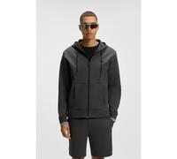 BOSS Cotton-blend zip-up hoodie with stripe details - Style FZ Hoodie Zone, 50542974 Dark Grey XXXL