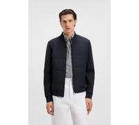 BOSS Cotton-blend zip-up sweatshirt with padded front - Style H-Skiles 100, 50532767 Dark Blue M