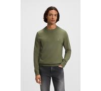 BOSS Cotton-cashmere sweater with logo label - Style Kanovano_S, 50527583 Olive S