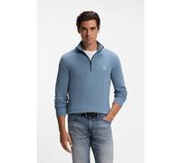 BOSS Mens Regular Fit Kanobix Quarter Zip Jumper - Colour: 424 Medium Blue - Size: XXL