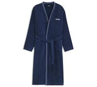 BOSS Cotton dressing gown with embroidered logo - Style EDGE Galaxy Man bathrobe L, KIM-EDGE Dark Blue L