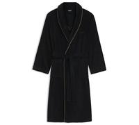 BOSS Cotton dressing gown with piping and embroidered branding - Style TIAGO PEIG M, KIM-TIAGO Black XL