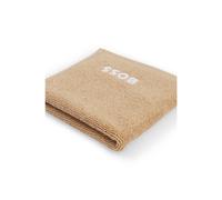BOSS Cotton face cloth with white logo embroidery - Style WTOW-PLAIN-415030/030, WTOW-PLAIN Beige ONESI