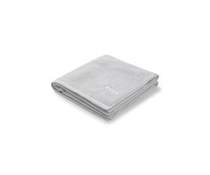 BOSS Cotton hand towel with contrast embroidered logo - Style EDGE Galaxy Handtowel 050, HTOW-EDGE Silver ONESI