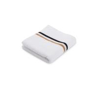 BOSS Cotton hand towel with signature-stripe border - Style BLINEA White Handtowel 050100, HTOW-BLINEA White ONESI