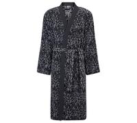 BOSS Cotton-jacquard dressing gown with embroidered logo - Style MELLI Grey PEIG L, KIM-MELLI Dark Grey M