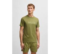 BOSS Cotton-jersey beach T-shirt with logo print - Style T-Shirt RN, 50491706 Green S