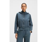 BOSS Cotton-jersey hooded jacket with Double B monogram - Style Eburr, 50524493 Blue XS