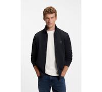 BOSS Mens Zestart Zip-up jacket in cotton terry with logo badge