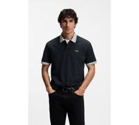 BOSS Cotton-jersey polo shirt with stripe trims - Style Pe_Blocks, 50561815 Dark Blue S