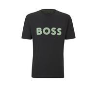 BOSS Cotton-jersey regular-fit T-shirt with mesh logo - Style Tee 1, 50512866 Dark Grey L