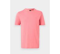 Boss Cotton Jersey T-shirt with a Twill Patch - Light/Pastel Red