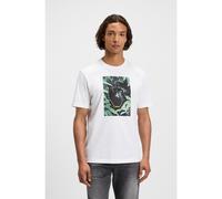 BOSS Cotton-jersey T-shirt with animal graphic - Style Te_Animali, 50546362 White XXL