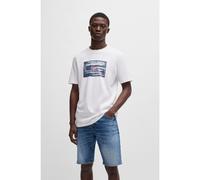 BOSS Cotton-jersey T-shirt with coordinate artwork - Style Te_Dune, 50539194 White XL
