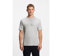 BOSS Cotton-jersey T-shirt with double logo artwork - Style Tee DropNeedle, 50531271 Light Grey XXL