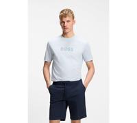 BOSS Rubber Logo T-Shirt, Light Blue, Size 3Xl, Men Light Blue