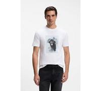 BOSS Cotton-jersey T-shirt with graphic artwork - Style Te_Being, 50571288 White XXL
